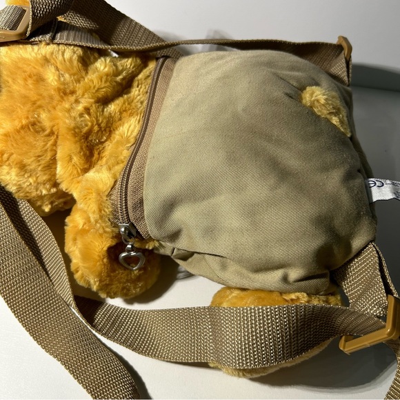 Aurora Backpack Buddies Plush Goldie Bear Toddler Backpack Adjustable Straps - Picture 5 of 8